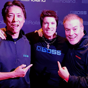 Yoshi Ikegami (CEO of BOSS), Mike Himmel, Jay Wanamaker (CEO of Roland US)